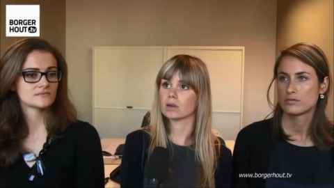 Drie stagiair-gerechtsdeurwaarders van Modero: Aurélie Stefens, Saya Pauwels en Charlotte Van Loon. Drie stagiair-gerechtsdeurwaarders van Modero: Aurélie Stefens, Saya Pauwels en Charlotte Van Loon.